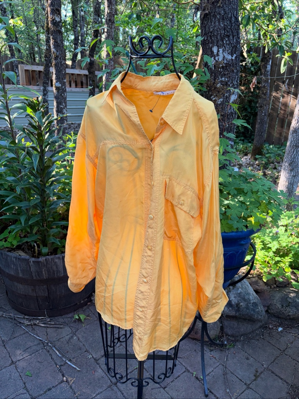 Vintage The Limited Golden Yellow Button-Up Shirt
